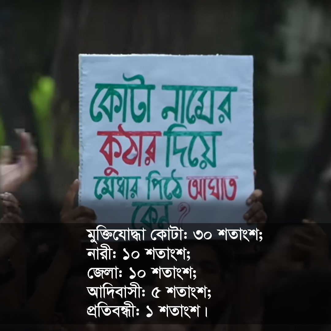 সরকারি চাকরিতে কোটা বৈষম্য